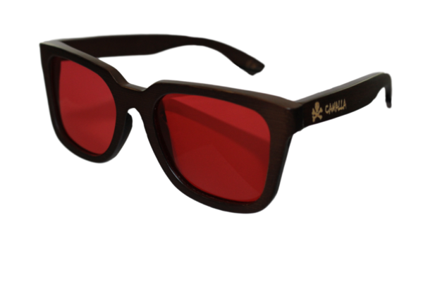 Wood sunglasses / gafas madera canallastyle wood red polarized